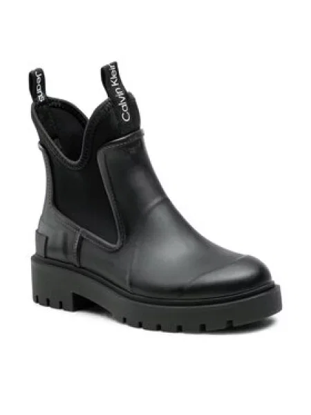 Calvin Klein Jeans Holínky Mid Rainboot Chelsea černá