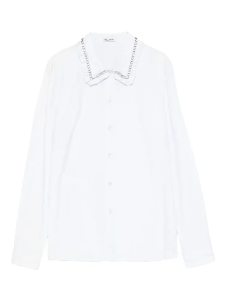 Cămașă Miu Miu cu volane gri