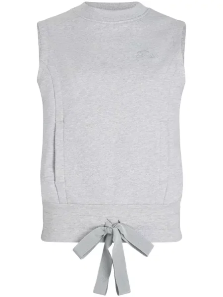 Haftowana bluza Patou bez rękawów szara