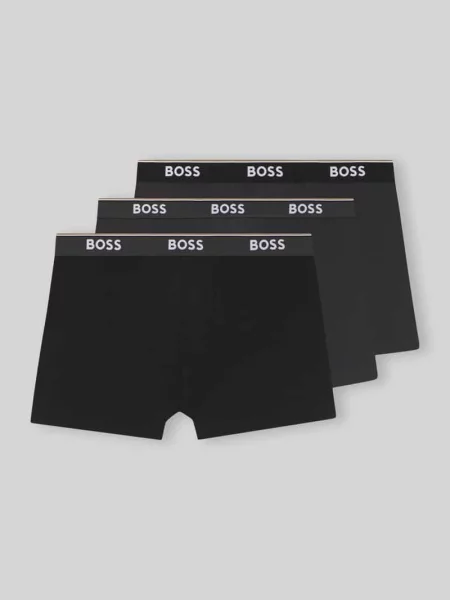 BOSS bokserki dopasowane z bawełną BoxerBr 3P Power niebieskie