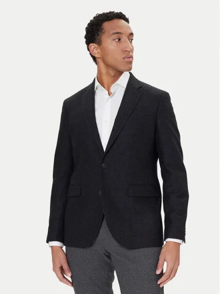 Marc O'Polo Zakó Szürke Shaped Fit fekete
