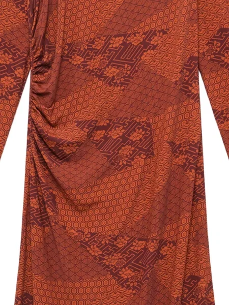 Rochie midi Maliparmi drapată roșu