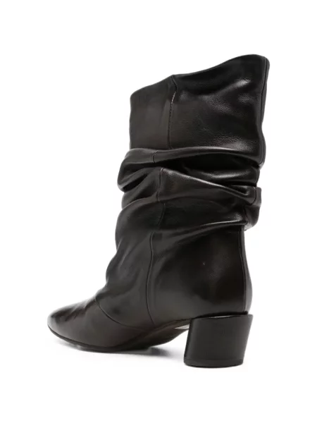 Botine Liska din piele cu volane maro