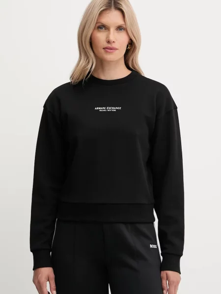 Armani Exchange bluza z nadrukiem czarny