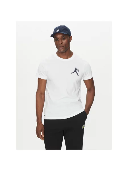 Футболка Lacoste с принтом белая