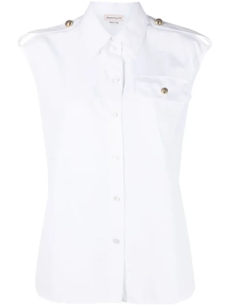 Cămașă Alexander Mcqueen fără mâneci alb