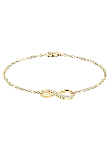 ELLI Zapestnica Infinity / transparentna zlata