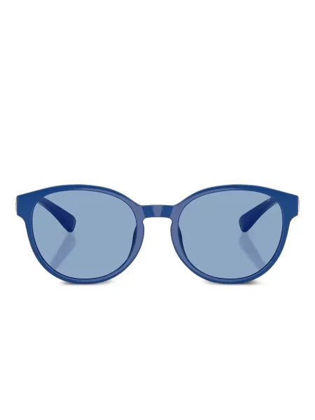 Ochelari de soare Polo Ralph Lauren din piele de căprioară cu imagine de costum albastru