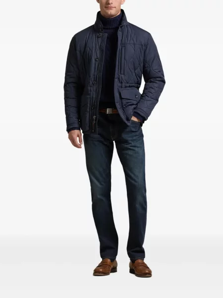 Siuvinėtos zomšinės pledinės maudymosi kelnaitės Polo Ralph Lauren mėlyna