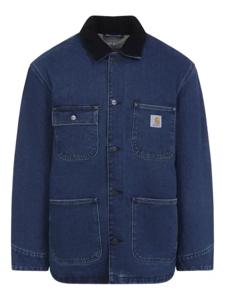 Gulerat geacă de blugi Carhartt Wip de catifea cord albastru