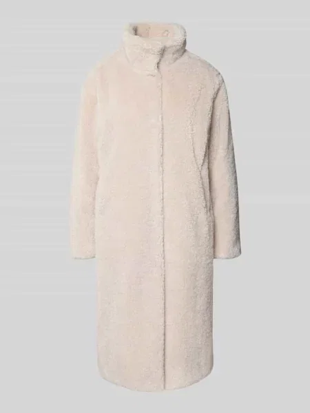 Płaszcz o kroju regular fit z futerka ze stójką White Label