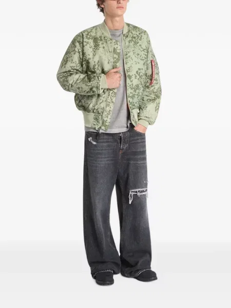 Reversibil geacă bomber Alpha Industries cu imagine verde