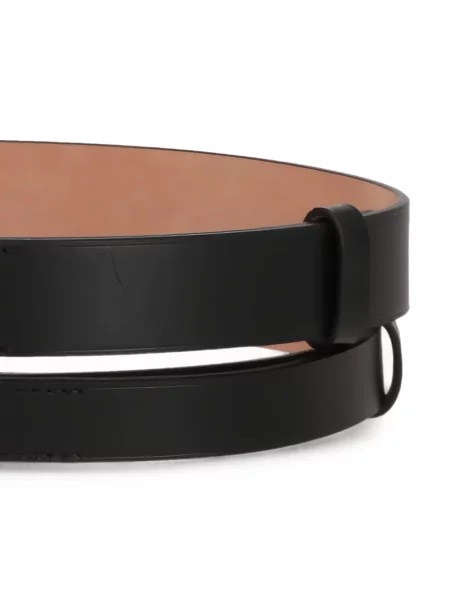Cu centură curea Tom Ford din piele cu bretele negru