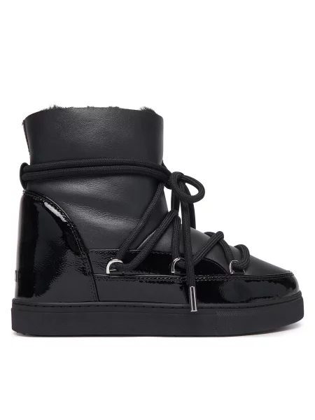 Cizme de zăpadă Inuikii Gloss Wedge negru