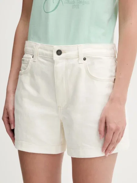 Guess Jeans pantaloni scurți din denim bej