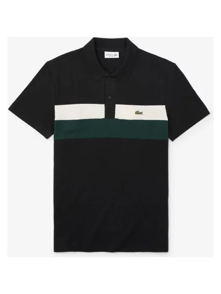 Koszulka polo Lacoste Regular Fit Colour-Block z krótkim rękawem granatowy zielony XS biały