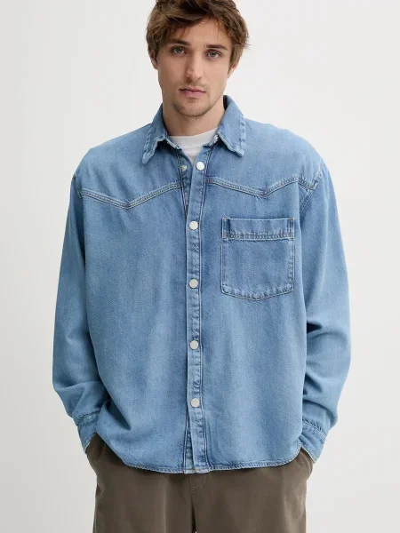 Won Hundred cămașă jeans cu guler clasic relaxed albastru