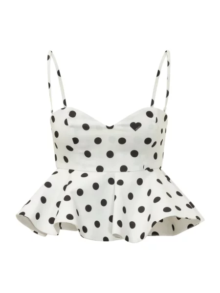 Top Fiorucci w grochy biały