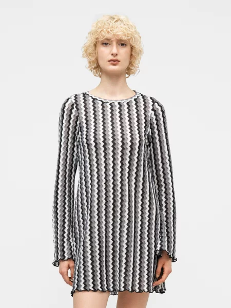ONLY Rochie ONLBAILEY gri / negru / murdar alb
