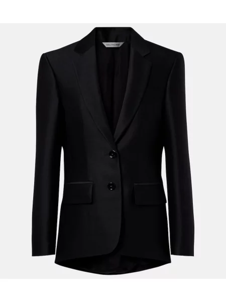 Marynarka Balenciaga wełniana czarna