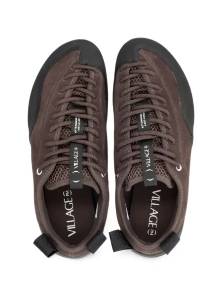 Sneakerși Village Pm din piele de căprioară maro