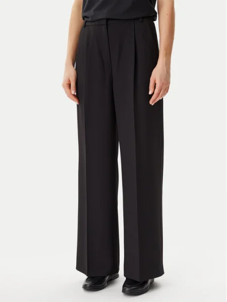 Calvin Klein Pantaloni din Travel Twill Wide Leg negru