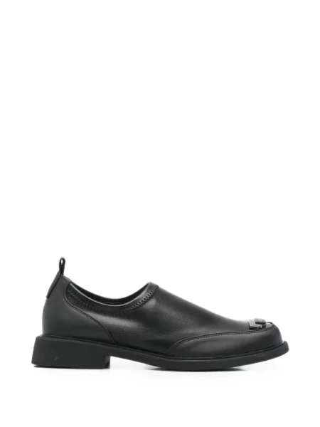 Pantofi loafer Linda Baumann cu autograf negru