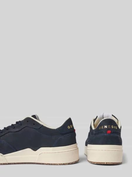 Sneakersy z naszywką z logo model ‘Soley Porto Nubuck’ Genesis granatowe