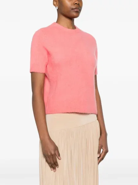 Pulover Roberto Collina scurt roz