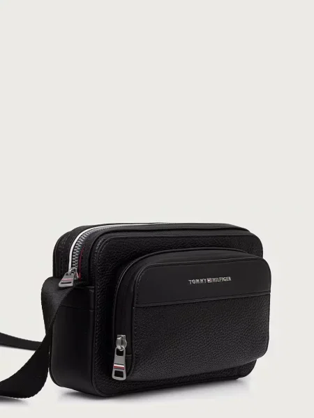 Taška cez rameno Tommy Hilfiger Th Central Ew Reporter čierna