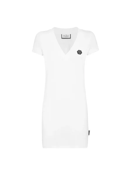 Sukienka koszulowa Philipp Plein biała