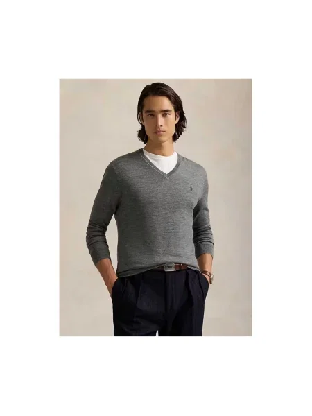 Sweter Polo Ralph Lauren wełniany szary