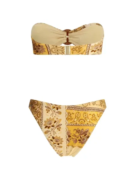 Bikini Zimmermann cu imagine cu model paisley galben