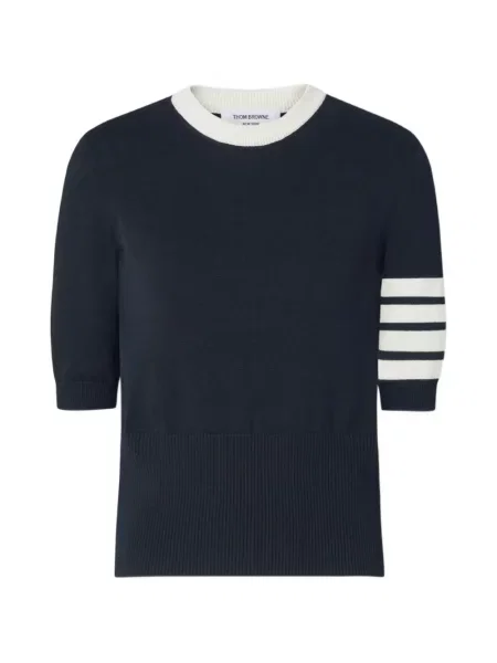 Tricou Thom Browne tricotate albastru