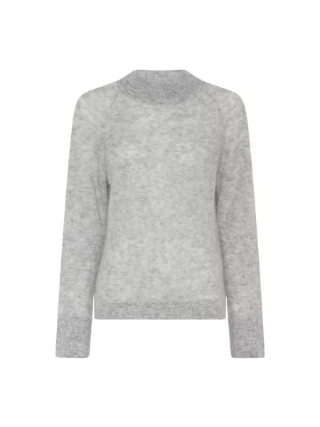 Puszyste sweter Bruuns Bazaar wełniany szary