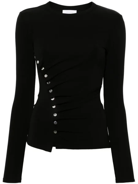 Top Rabanne din jerseu negru