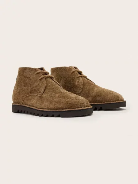 AllSaints botine pentru bărbați din piele Slix Chukka Boot maro