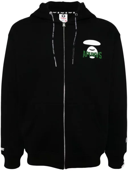Geacă Aape By A Bathing Ape cu glugă cu imagine negru