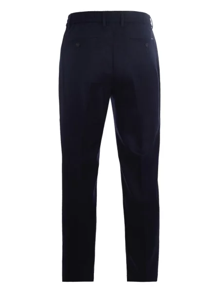 Plisované kalhoty Emporio Armani modré