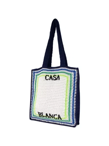 Geantă Casablanca cu dungi albastru