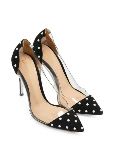 Pantofi cu toc Gianvito Rossi cu perle alb