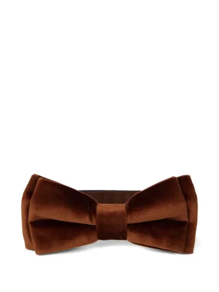 Cravată Paul Smith cu funde de catifea maro
