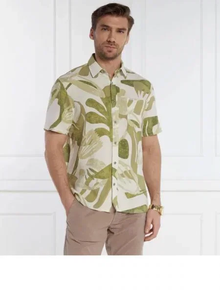 GUESS De in cămașă SS COLLIN INSIDE PRI verde