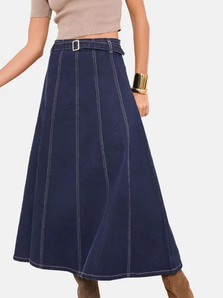 Lipsy Fustă închis albastru