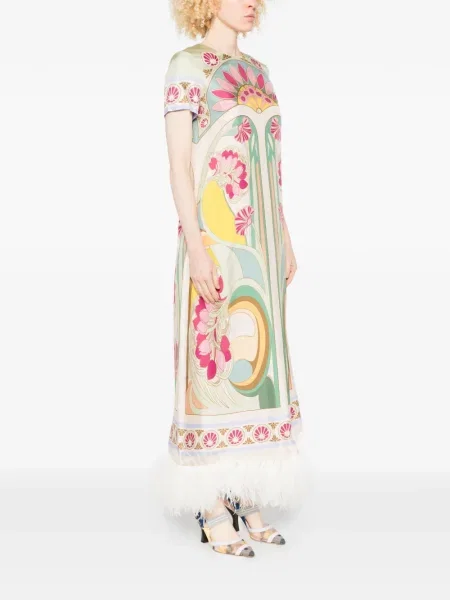 Sukienka maxi La Doublej w piórka