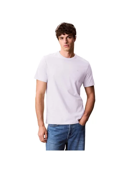Tricou Calvin Klein cu mâneci scurte alb