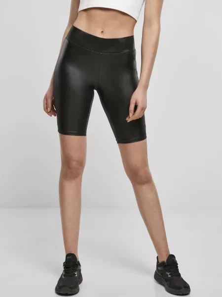 Pantaloni scurți Urban Classics din piele negru