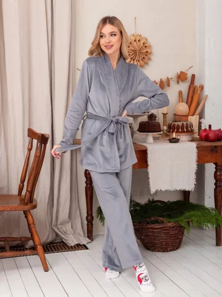 Пижама Issa Plus без косточек серая