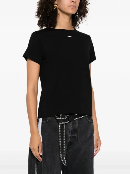 Scurt top Pinko cu decolteu rotund negru