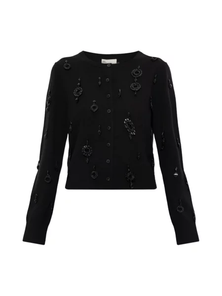 Kardigan Tory Burch wełniany czarny